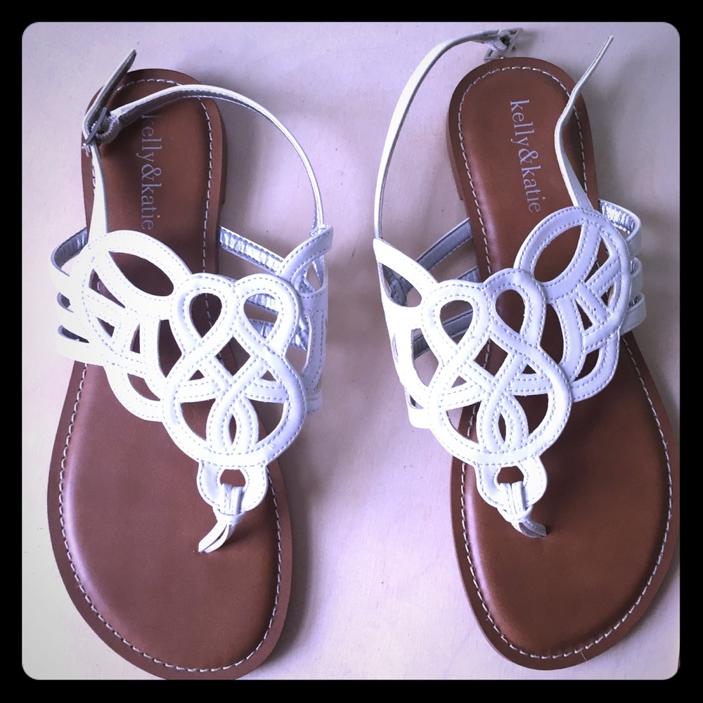 Kelly & Katie white summer sandals
